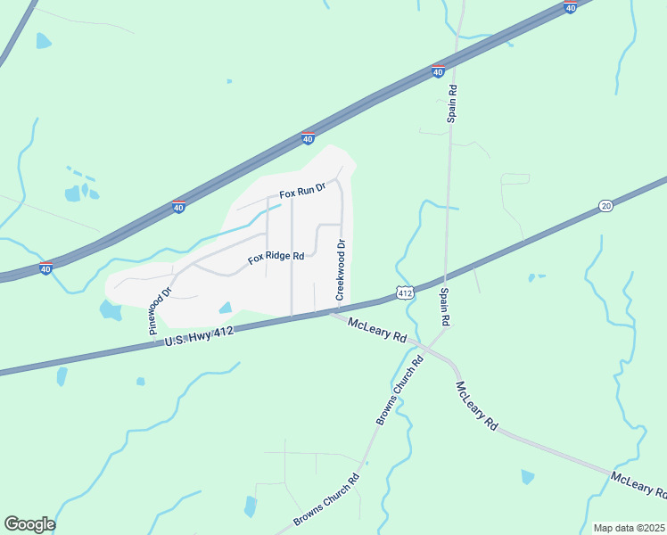 map of restaurants, bars, coffee shops, grocery stores, and more near 57 Creekwood Drive in Jackson