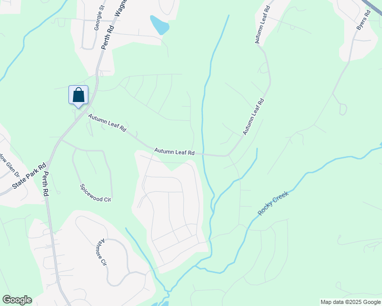 map of restaurants, bars, coffee shops, grocery stores, and more near 503 Autumn Leaf Road in Troutman