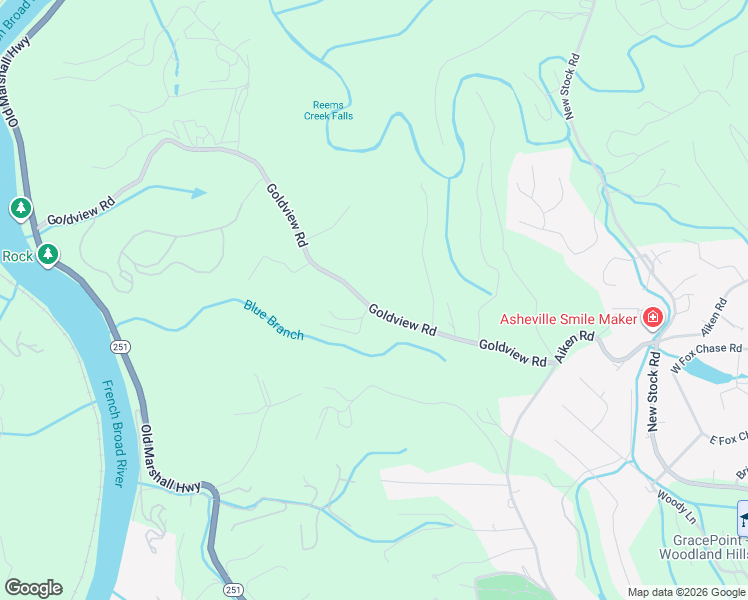 map of restaurants, bars, coffee shops, grocery stores, and more near 134 Goldview Road in Asheville
