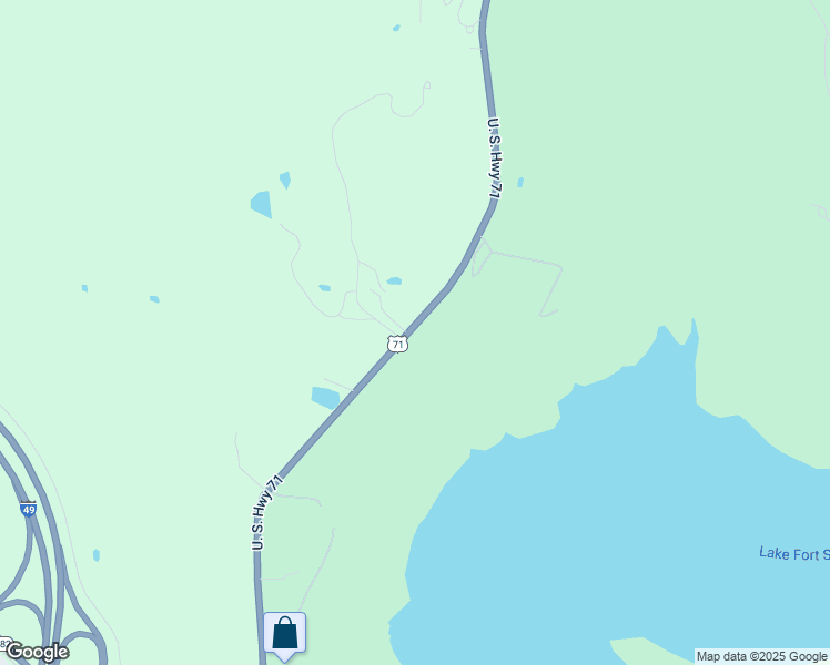 map of restaurants, bars, coffee shops, grocery stores, and more near 17210 North Highway 71 in Mountainburg