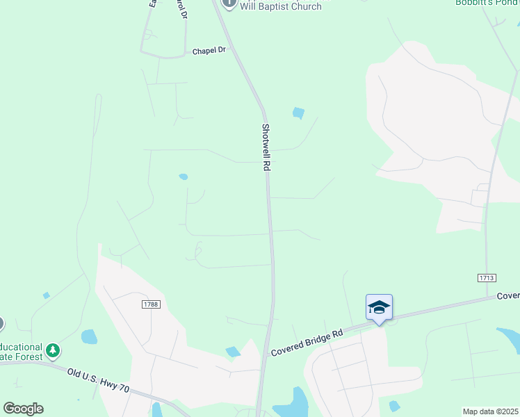 map of restaurants, bars, coffee shops, grocery stores, and more near 1947 Shotwell Road in Clayton