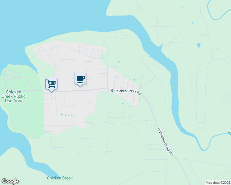 map of restaurants, bars, coffee shops, grocery stores, and more near 19795 West Chicken Creek Road in Cookson