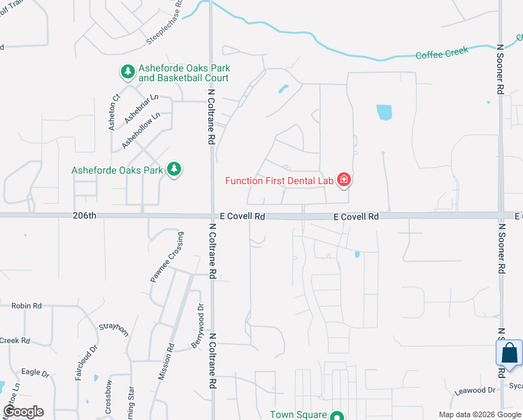 map of restaurants, bars, coffee shops, grocery stores, and more near 3016 Sawgrass Road in Edmond