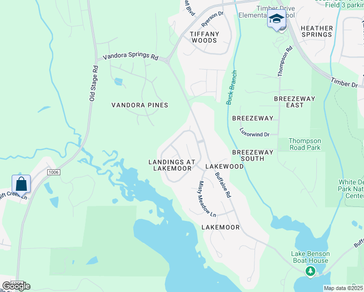 map of restaurants, bars, coffee shops, grocery stores, and more near 2304 Water Lilly Way in Garner