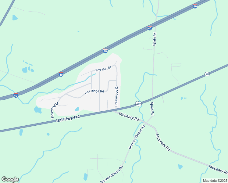 map of restaurants, bars, coffee shops, grocery stores, and more near 57 Creekwood Dr in Jackson