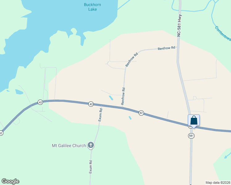 map of restaurants, bars, coffee shops, grocery stores, and more near 8156 Renfrow Road in Kenly