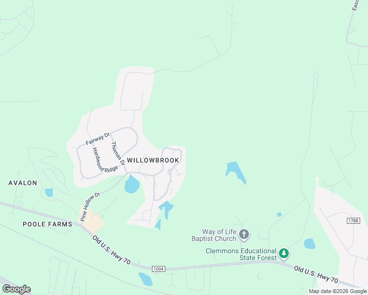 map of restaurants, bars, coffee shops, grocery stores, and more near 4900 Willowtree Lane in Clayton