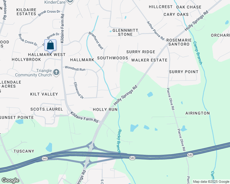 map of restaurants, bars, coffee shops, grocery stores, and more near 4209 Wyckford Place in Apex