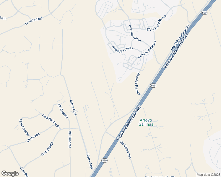 map of restaurants, bars, coffee shops, grocery stores, and more near 832 New Mexico 599 Frontage Road in Santa Fe