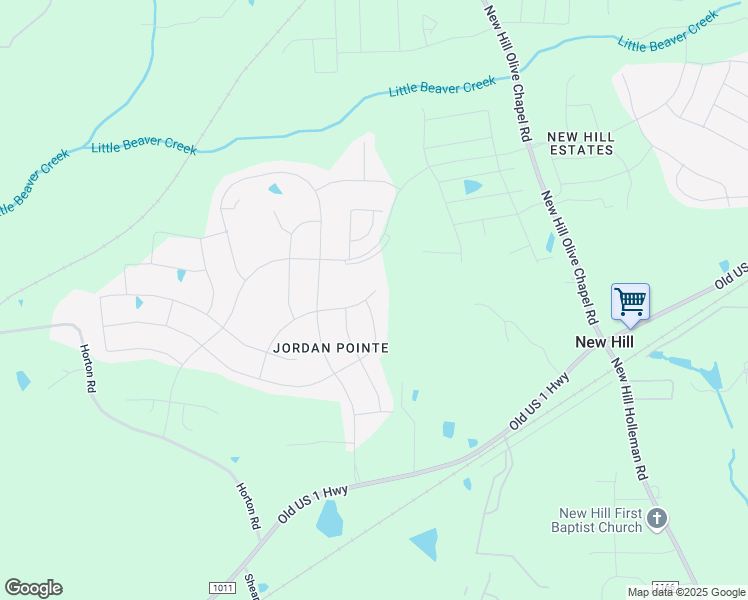 map of restaurants, bars, coffee shops, grocery stores, and more near 3401 Jordan Shires Drive in New Hill