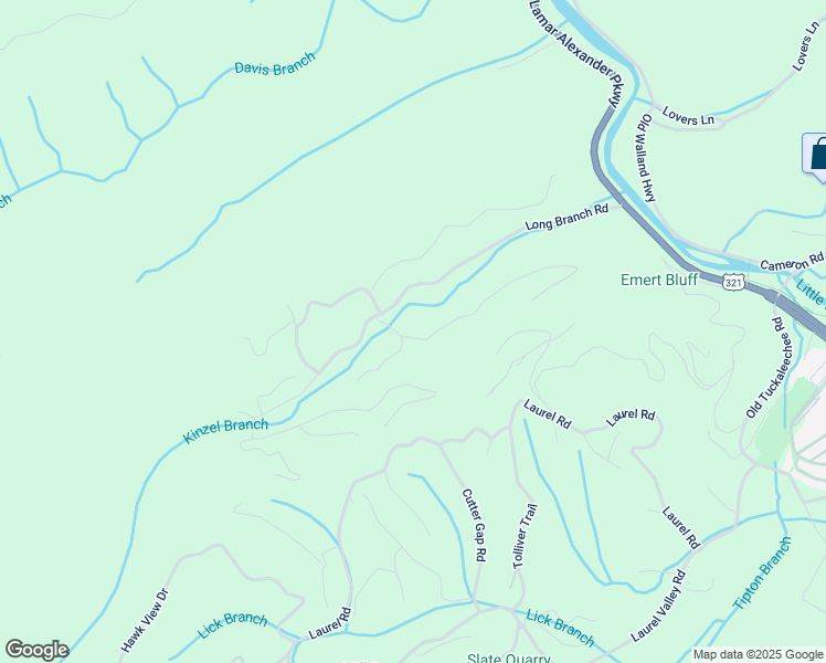 map of restaurants, bars, coffee shops, grocery stores, and more near 509 Lady Slipper Lane in Townsend