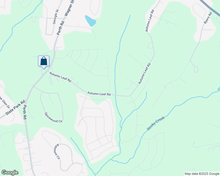 map of restaurants, bars, coffee shops, grocery stores, and more near 503 Autumn Leaf Road in Troutman