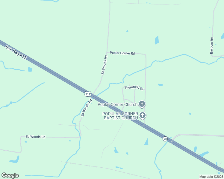 map of restaurants, bars, coffee shops, grocery stores, and more near 5845 U.S. 412 in Bells