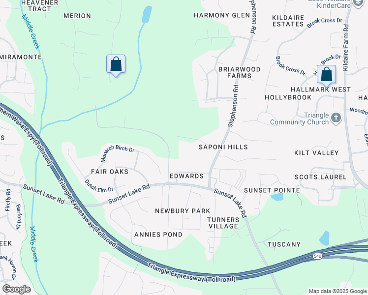 map of restaurants, bars, coffee shops, grocery stores, and more near 4629 Arrowhead Drive in Apex
