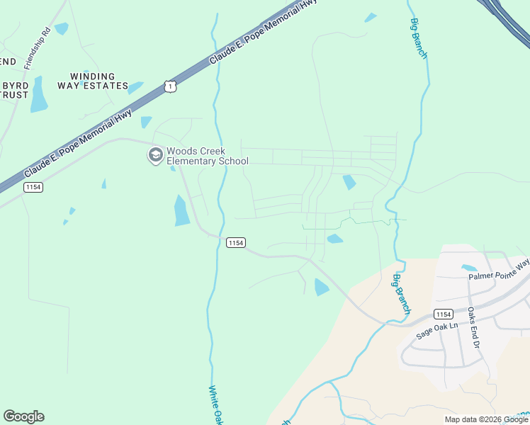map of restaurants, bars, coffee shops, grocery stores, and more near Woods Creek Road in Apex