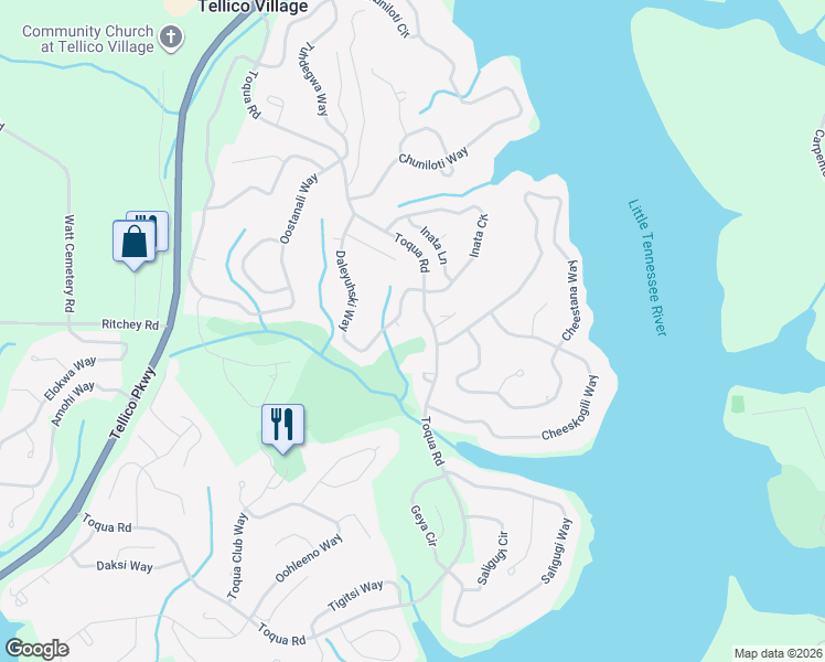 map of restaurants, bars, coffee shops, grocery stores, and more near 101 Inata Circle in Loudon