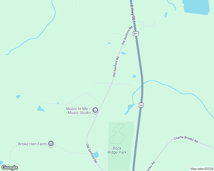 map of restaurants, bars, coffee shops, grocery stores, and more near 190 Louise Jenkins Road in Moncure