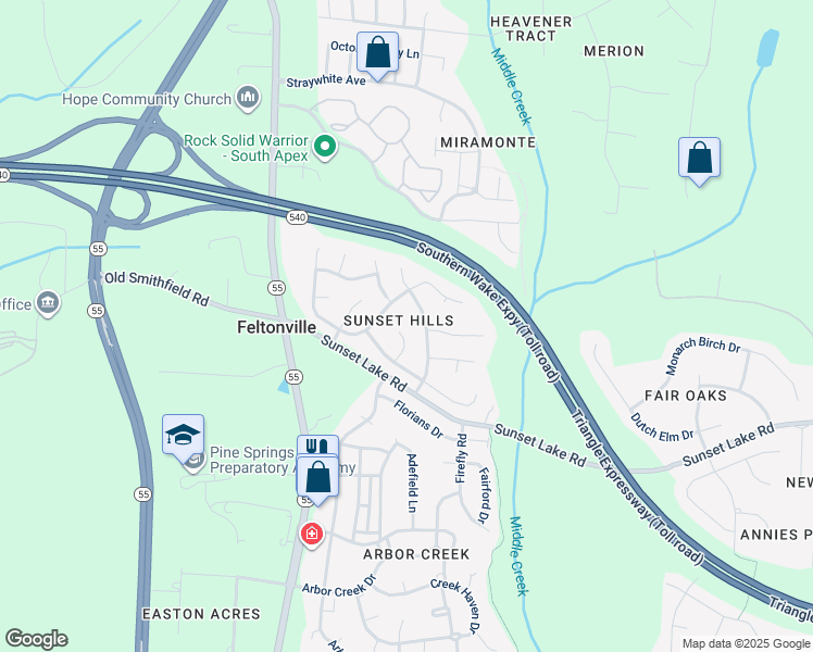 map of restaurants, bars, coffee shops, grocery stores, and more near 113 Gables Gate Court in Apex