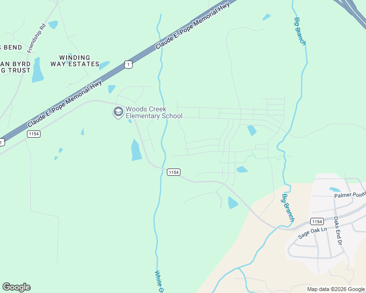 map of restaurants, bars, coffee shops, grocery stores, and more near Woods Creek Road in Apex