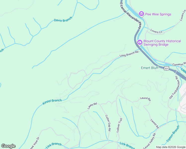 map of restaurants, bars, coffee shops, grocery stores, and more near 253 Long Branch Road in Townsend