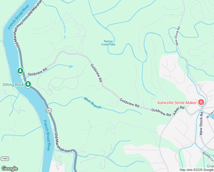 map of restaurants, bars, coffee shops, grocery stores, and more near 190 Goldview Road in Asheville