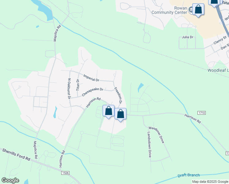 map of restaurants, bars, coffee shops, grocery stores, and more near 430 Chesapeake Drive in Salisbury