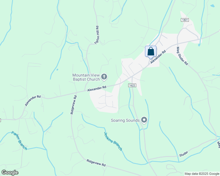 map of restaurants, bars, coffee shops, grocery stores, and more near 720 Alexander Road in Alexander