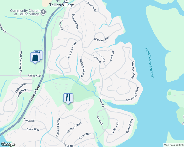 map of restaurants, bars, coffee shops, grocery stores, and more near 113 Daleyuhski Way in Loudon