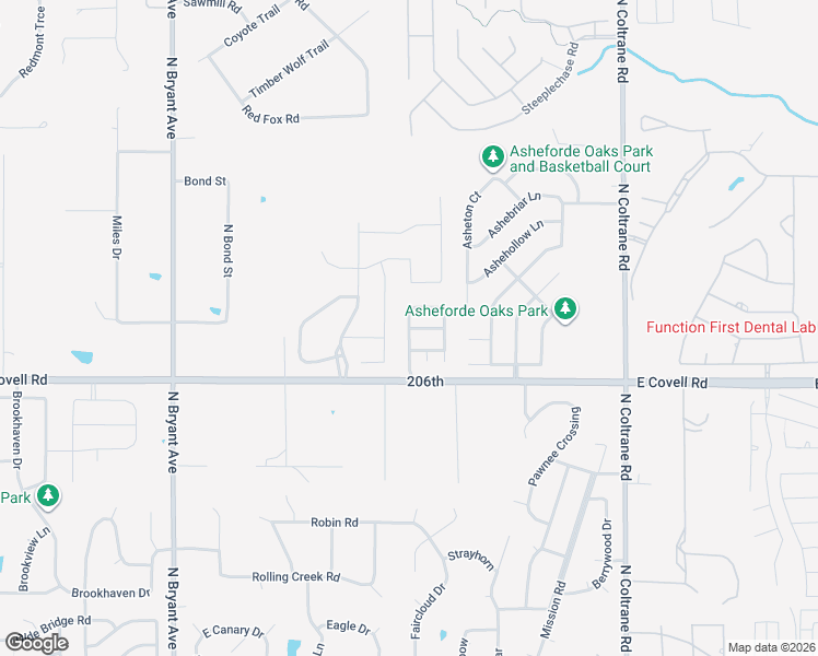 map of restaurants, bars, coffee shops, grocery stores, and more near Animada Place in Edmond