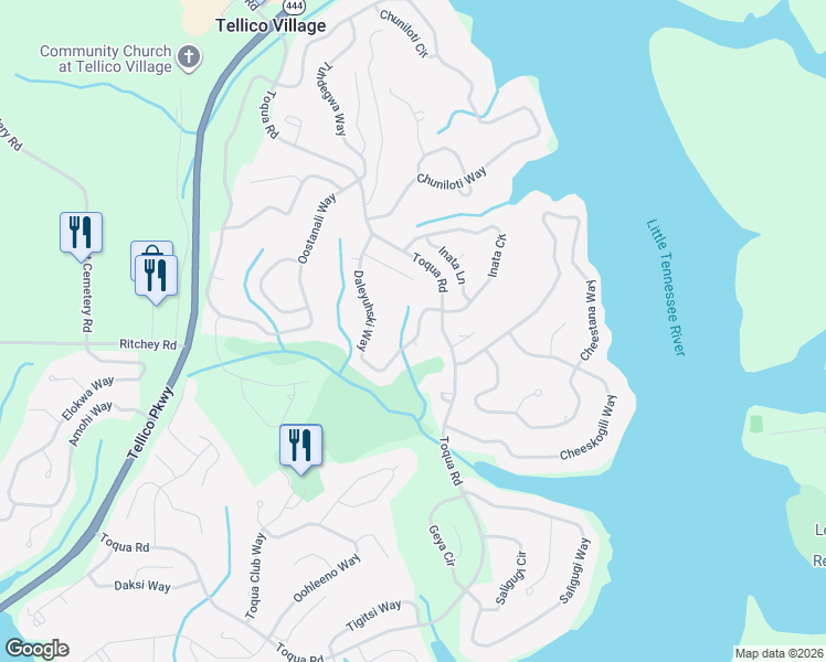 map of restaurants, bars, coffee shops, grocery stores, and more near 113 Daleyuhski Way in Loudon