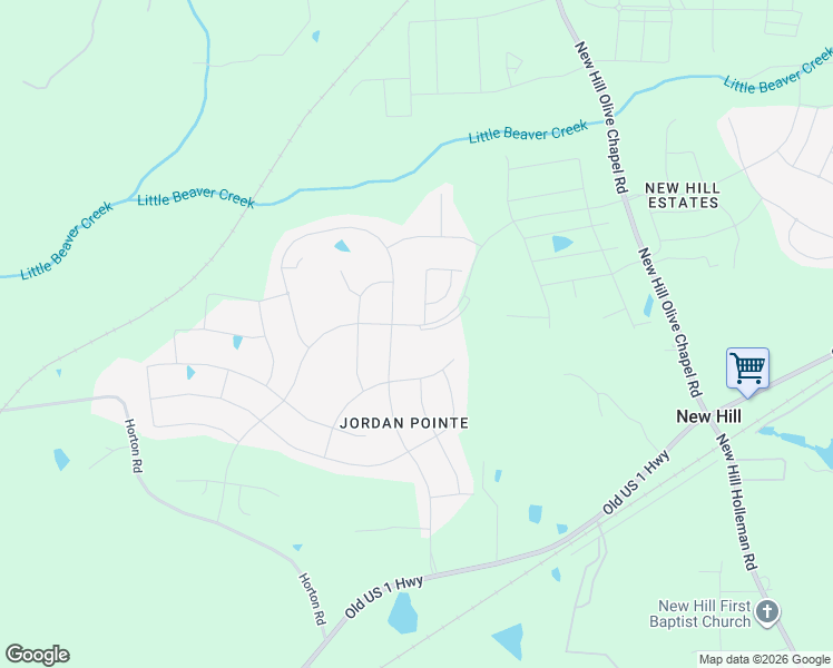 map of restaurants, bars, coffee shops, grocery stores, and more near 3487 Horton Ridge Boulevard in New Hill