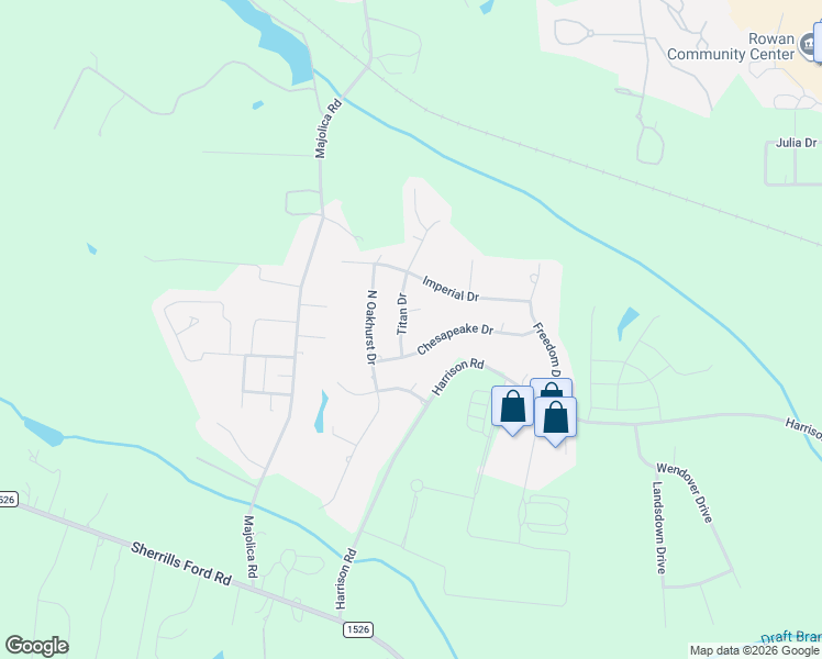 map of restaurants, bars, coffee shops, grocery stores, and more near 135 Titan Drive in Salisbury