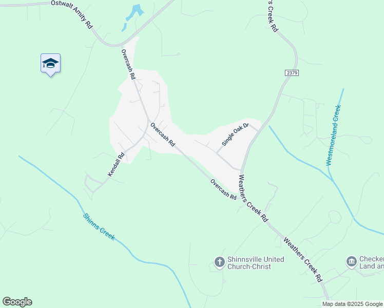 map of restaurants, bars, coffee shops, grocery stores, and more near 263 Overcash Road in Troutman