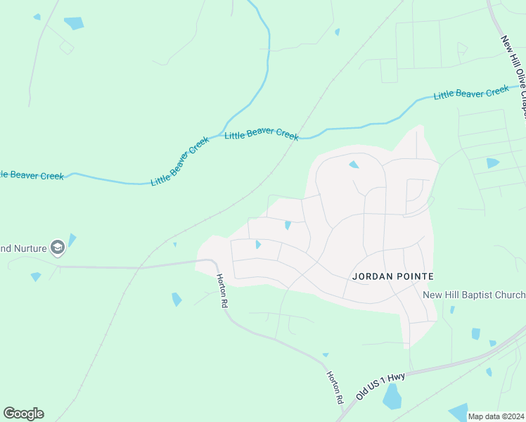 map of restaurants, bars, coffee shops, grocery stores, and more near 3636 Jordan Estates Way in New Hill