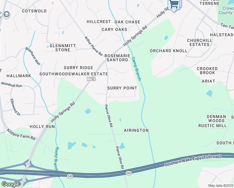 map of restaurants, bars, coffee shops, grocery stores, and more near 4016 Bamburgh Lane in Apex