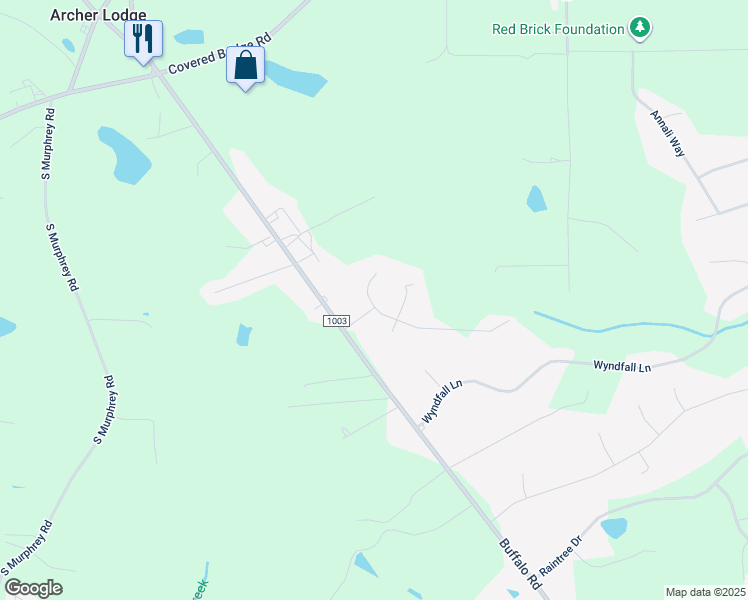 map of restaurants, bars, coffee shops, grocery stores, and more near 82 Buckhorn Branch Park in Clayton