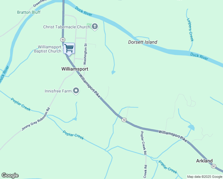 map of restaurants, bars, coffee shops, grocery stores, and more near 3454 Williamsport Pike in Williamsport