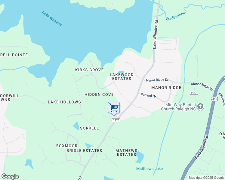 map of restaurants, bars, coffee shops, grocery stores, and more near 7104 Jeffrey Drive in Raleigh