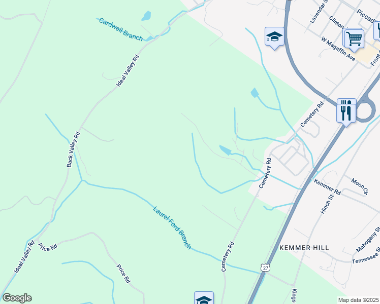 map of restaurants, bars, coffee shops, grocery stores, and more near 449 Wayne Smith Rd in Spring City