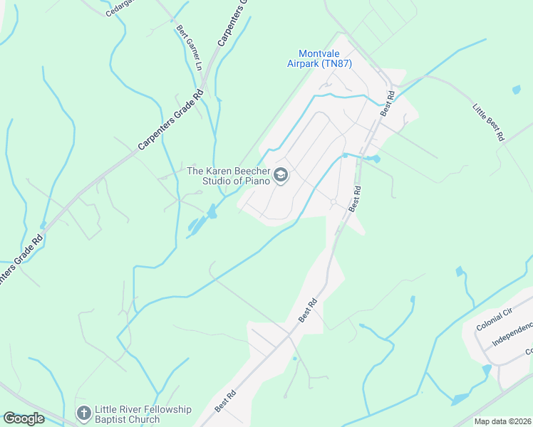 map of restaurants, bars, coffee shops, grocery stores, and more near 3331 Song Sparrow Drive in Maryville