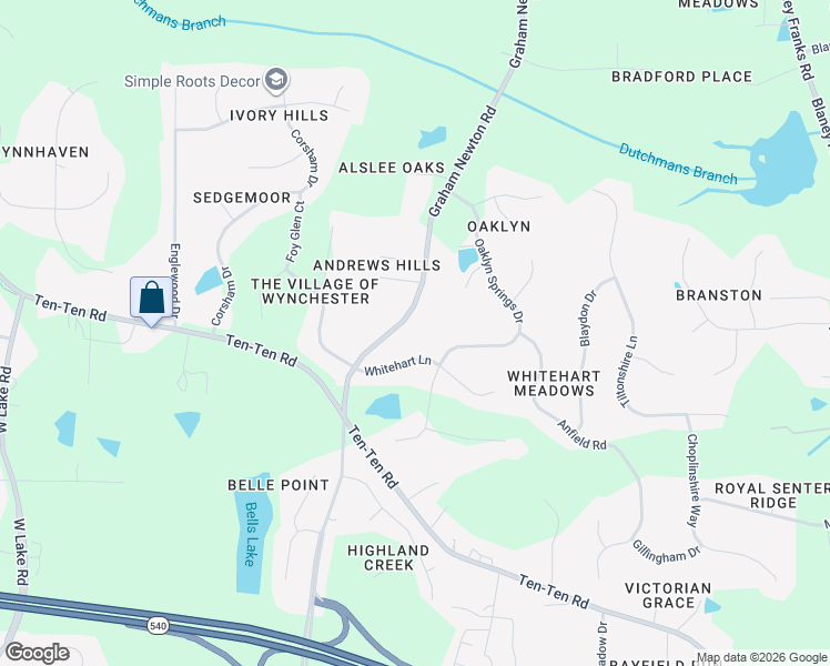 map of restaurants, bars, coffee shops, grocery stores, and more near 4529 Graham Newton Road in Raleigh