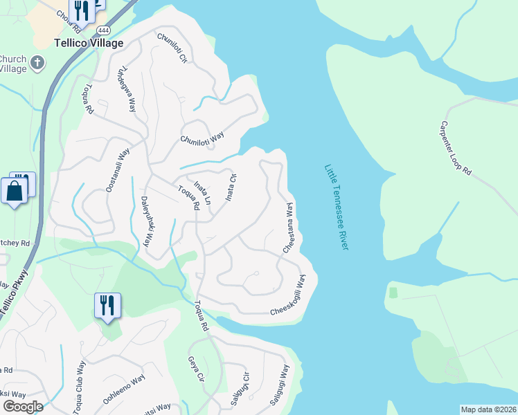 map of restaurants, bars, coffee shops, grocery stores, and more near 230 Cheestana Way in Loudon