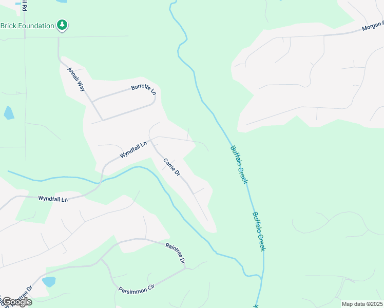 map of restaurants, bars, coffee shops, grocery stores, and more near 388 Wyndfall Lane in Clayton