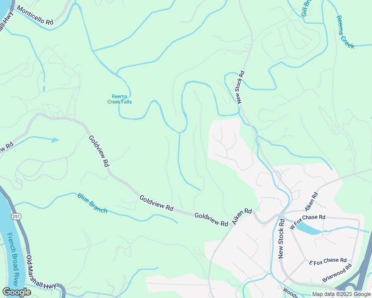 map of restaurants, bars, coffee shops, grocery stores, and more near Rice Meadows in Buncombe County