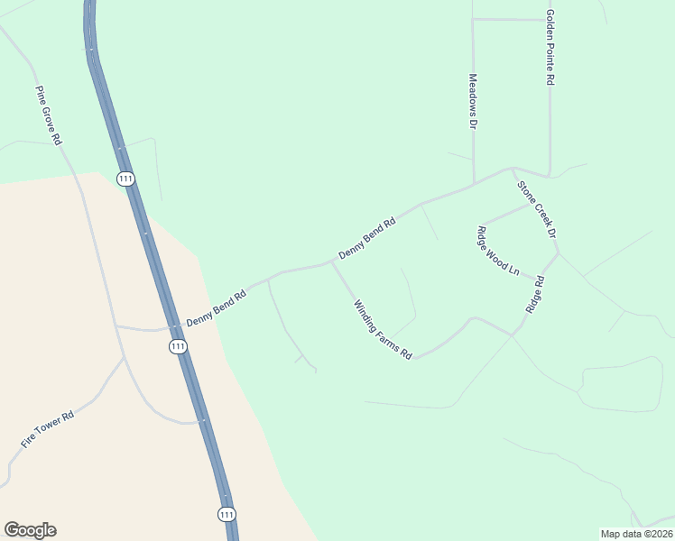 map of restaurants, bars, coffee shops, grocery stores, and more near Denny Bend Road in Spencer