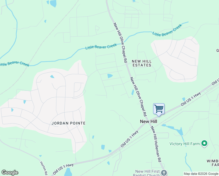 map of restaurants, bars, coffee shops, grocery stores, and more near 2508 New Hill Olive Chapel Road in New Hill