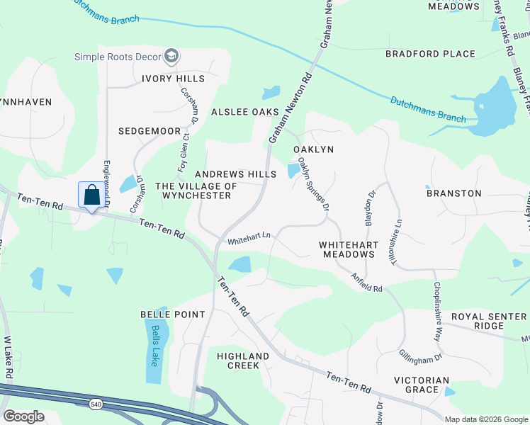 map of restaurants, bars, coffee shops, grocery stores, and more near 4529 Graham Newton Road in Raleigh