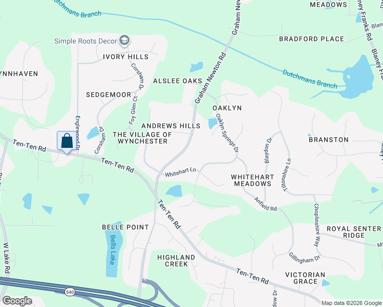 map of restaurants, bars, coffee shops, grocery stores, and more near 4529 Graham Newton Road in Raleigh