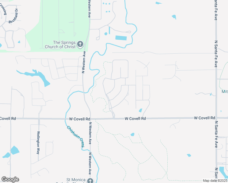 map of restaurants, bars, coffee shops, grocery stores, and more near 3000 Katie Lane in Edmond