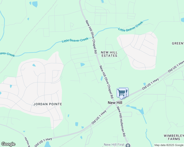 map of restaurants, bars, coffee shops, grocery stores, and more near 3335 Belterra Point Drive in New Hill
